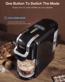 PSH2B-BK (ST514K) 5-in-1 automatic espresso machine with water level line (PSH2B-BK(ST514K): PSH2B-BK(ST514K))